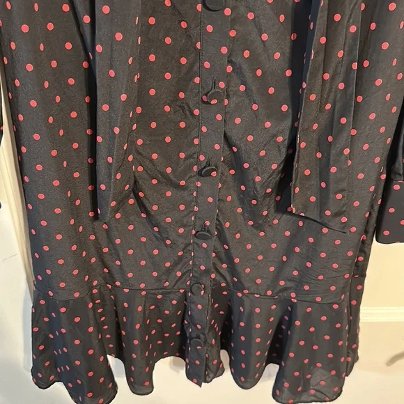 Veronica Beard Linley Tie Neck Long Sleeve Mini Dress Tunic Long Top Size 4 - Picture 12 of 17